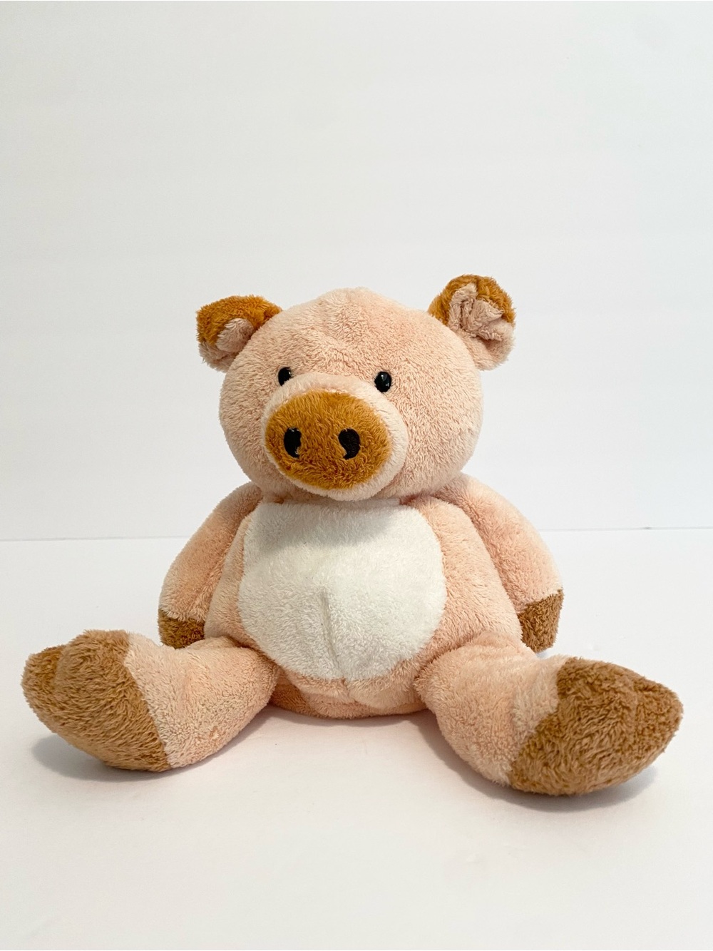 TY Pluffies Pig Plush Corkscrew Vintage TYLUX Stuffed Doll Lovey Floppy 2002
